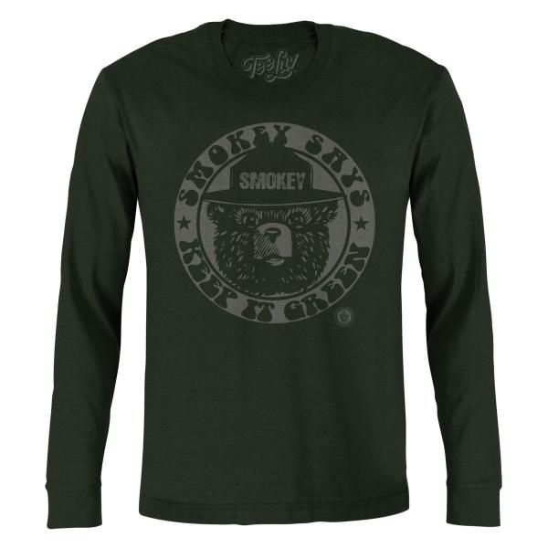 Tee Luv Men&apos;s Smokey Bear Long Sleeve Shirt - Keep...