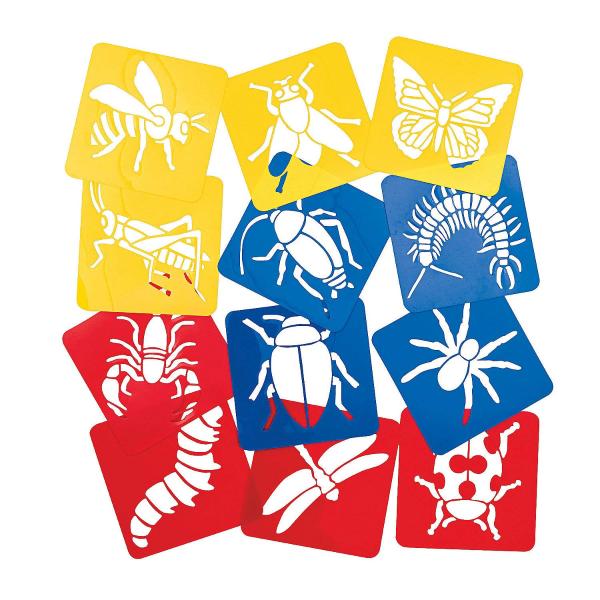 Big Bug Stencils - 12 Pieces - Educational and Lea...