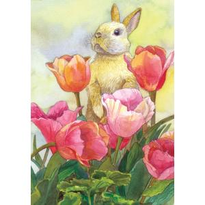 Toland Home Garden 102468 Bunny Tulip Easter Flag 28x40 Inch Double Sided Easter Garden Flag for Outdoor House Flag Yard｜kame-express