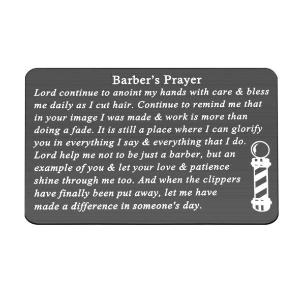 Gzrlyf Barber&apos;s Prayer Wallet Card Metal Wallet In...
