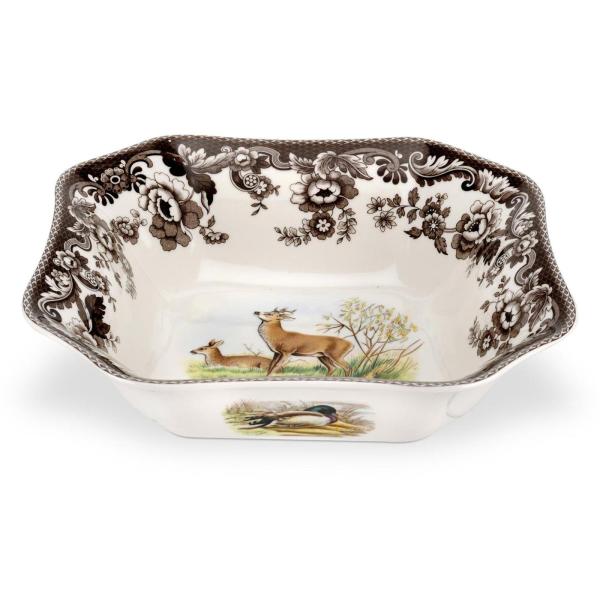 Spode Woodland Square Salad Bowl with Deer Motif |...