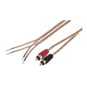 IEC 18 AWG 6' Speaker Wire Pair with RCA Males - Black/Red｜kame-express