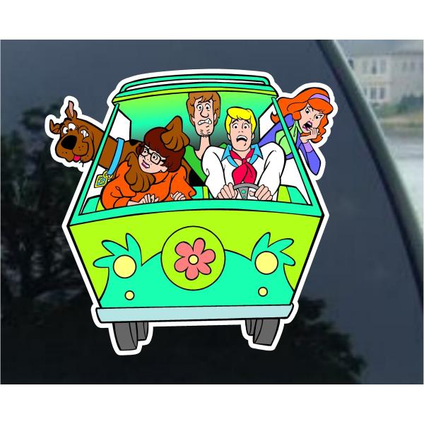 Scooby Doo MiniVan Vynil Car Sticker Decal - 4