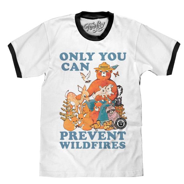 Tee Luv Men&apos;s Smokey Bear T-Shirt - Only You Can P...