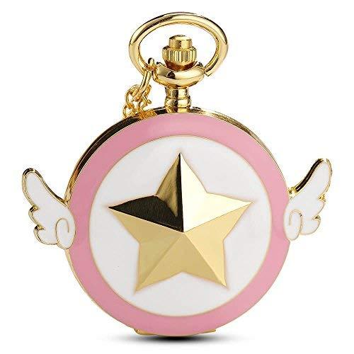 Womens Sakura Star Wings Quartz Pocket Watch with ...