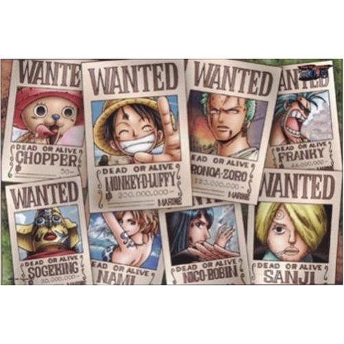 One Piece Straw Hat Crew Wanted Poster Puzzle 1000...