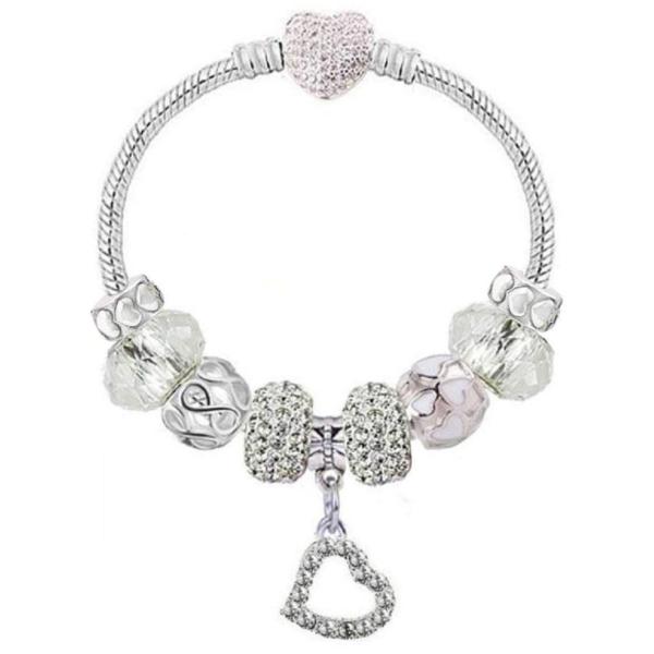 White Birch Fit Pandora Charm Love Bracelet Clear ...