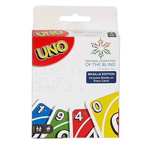 Mattel Games UNO Braille Card Game for Kids &amp; Adul...