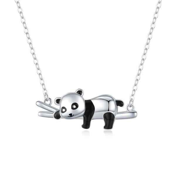 CHENGHONG Panda Necklace for Women 925 Sterling Si...