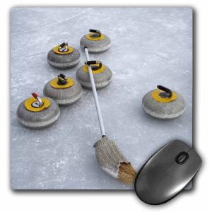 3dRose LLC 8 x 8 x 0.25 Inches Mouse Pad Curling Stones Idaburn Dam South isl and New Zeal and -Au02 Dwa4682 - David Walの商品画像