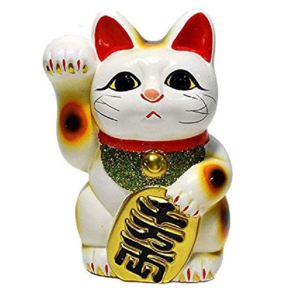 Made in Japan Lucky Cat 6.3&apos;&apos; Tokoname Porcelain W...
