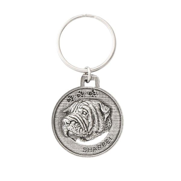 Sharpei Dog Keychain Shar Pei Key Fob Key Ring Dog...