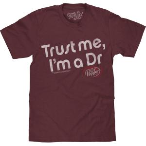 Dr Pepper Trust Me Im A Dr Big and Tall Soft Touch Tee-4XLB Crimson Snow Heatherの商品画像