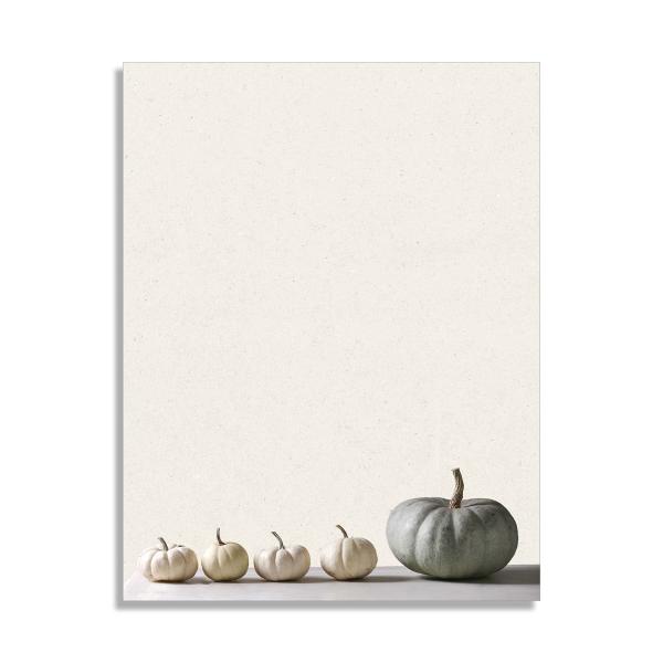 Line of Pumpkins Autumn Letterhead - 80 Sheets - G...