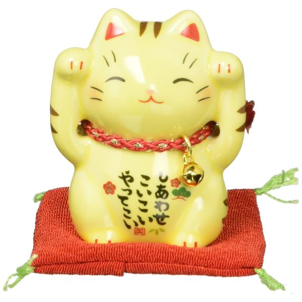 Yakushi Kiln Color Lucky Maneki Cat (Tora and Smal...