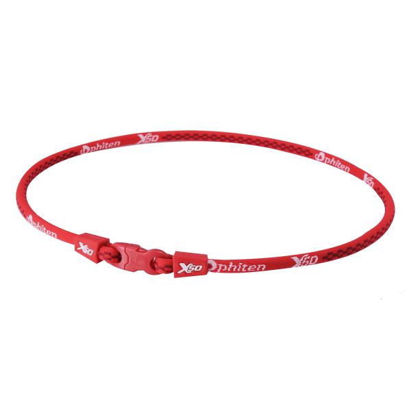 PHITEN X50 Original Titanium Necklace Red 18
