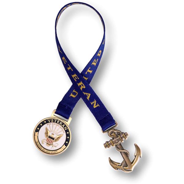U.S. Navy Veteran Bookmark with 10 Inch Ribbon