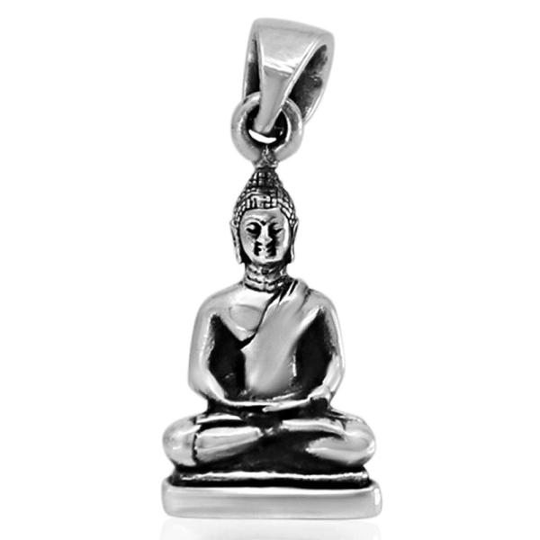 VY JEWELRY BUDDHA - Solid 925 Sterling Silver Pend...