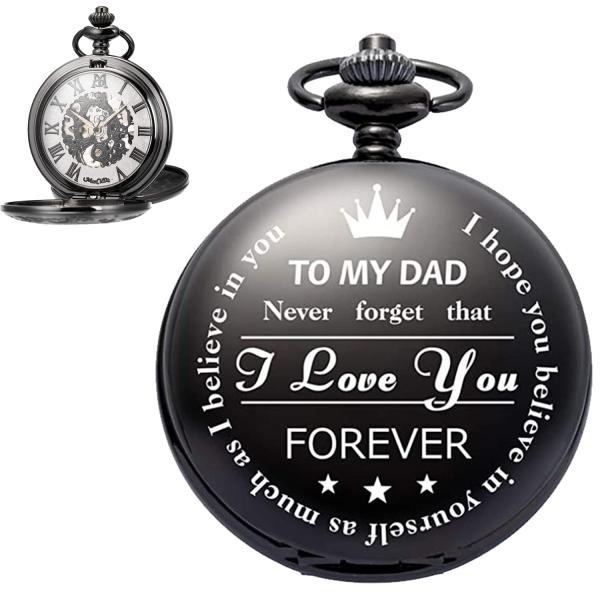 ManChDa Engraved Pocket Watch for Dad Papa Father ...