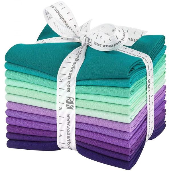 Kona Cotton Fat Quarter Bundles 12 Pcs Aurora