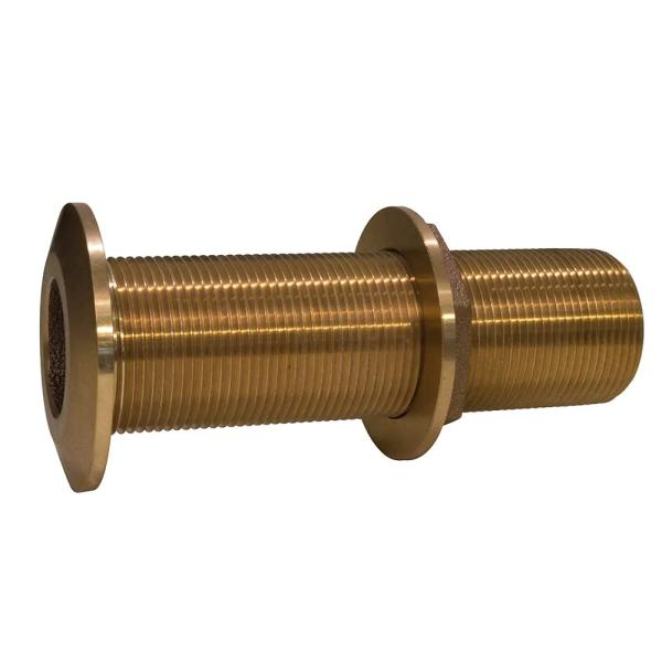 Groco 1 Bronze Extra Long Thru-Hull Fitting w/Nut