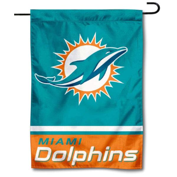 Miami Dolphins Double Sided Garden Flag