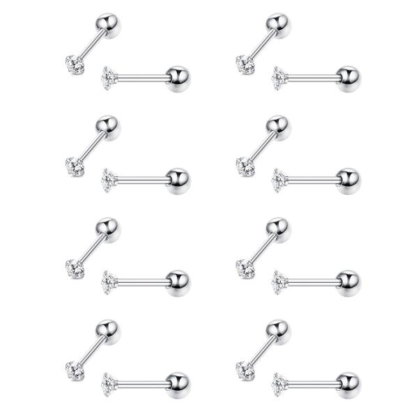 JOERICA 8 Pairs Tiny Cartilage Stud Earrings Stain...