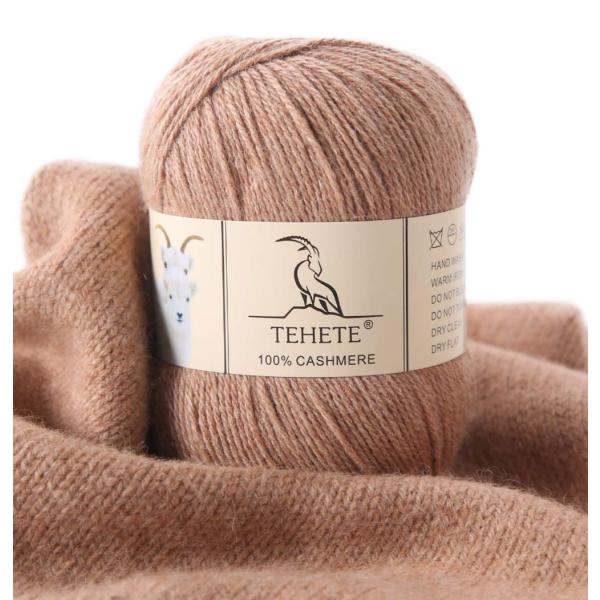 TEHETE 100% Cashmere Yarn for Crocheting 3-Ply War...