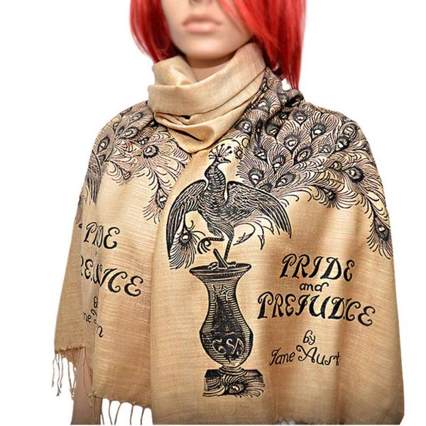Pride and Prejudice scarf/shawl Literary Scarf Boo...