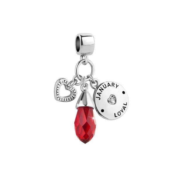 SBI Jewelry Red CZ January Birthday Birthstone Gif...