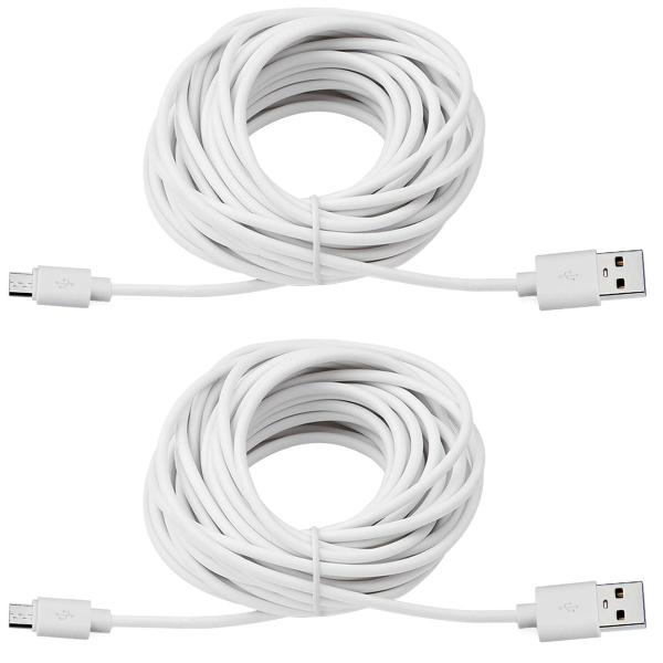 Smays 2-Pack 25ft USB to Micro USB Extension Power...