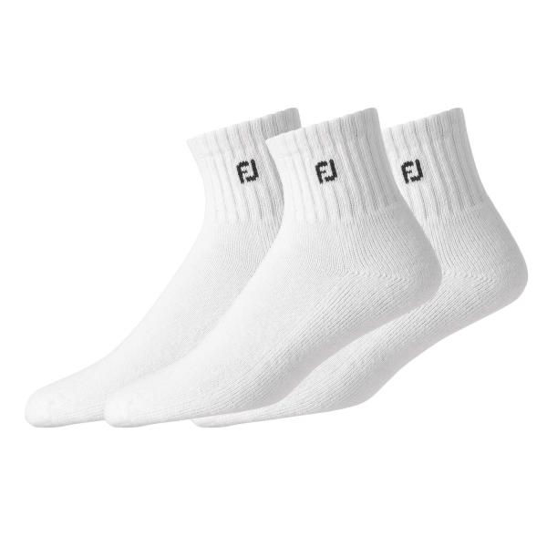 FootJoy Mens 15214D Socks White Shoe Size 7-12 US