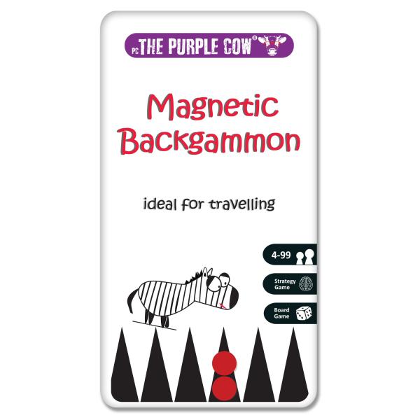 The Purple Cow Magnetic Travel Backgammon Game for...