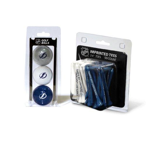 NHL Three Ball Pack and 50 Tee Pack NHL Team: Tamp...