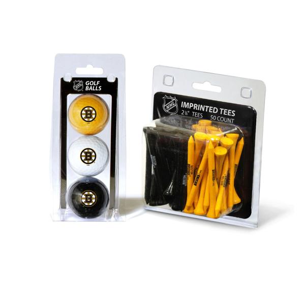 Team Golf NHL Boston Bruins 3 Golf Balls And 50 Go...