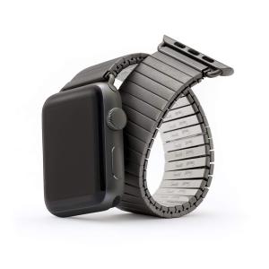 Speidel Twist-O-Flex Expansion band in IP Black compatible for use with the 42/44/45 Apple Watch Series 1 2 3 45 6 7 8 9