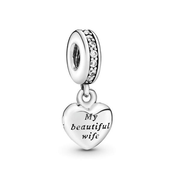 Pandora Jewelry My Beautiful Wife Dangle Cubic Zir...