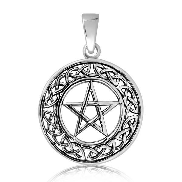 WithLoveSilver Sterling Silver 925 Celtic Pentacle...