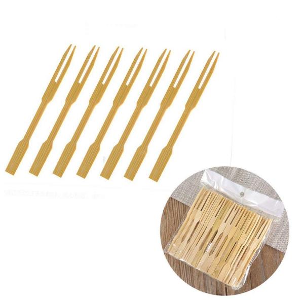 UPlama 600Pcs Bamboo ForksWooden Appetizer Forks f...