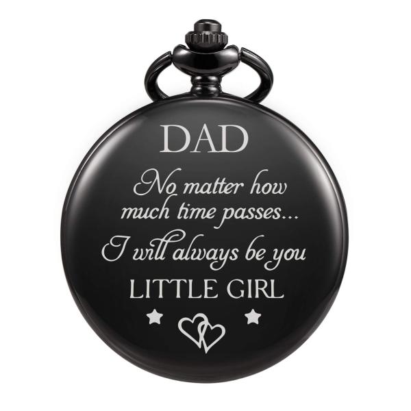 TREEWETO Pocket Watch for Dad from Daughter Engrav...