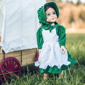 The Queen's Treasures 18 Inch Doll Clothes Little House on The Prairie Dress Outfit Authentic 1880's Design Calico Dressの商品画像