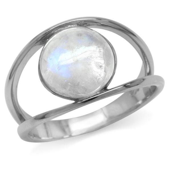 Silvershake Natural Moonstone White Gold Plated 92...