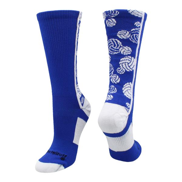 MadSportsStuff Crazy Volleyball Logo Crew Socks (R...