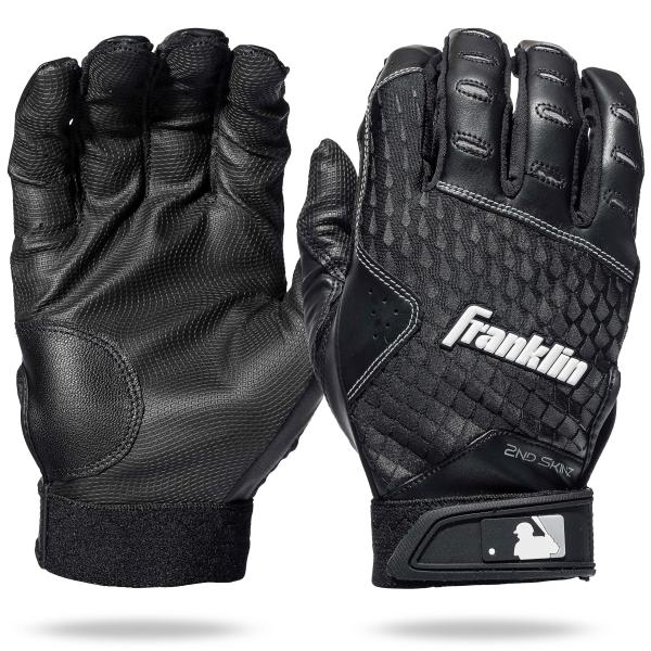 Franklin Sports 2nd-Skinz Batting Gloves Black/Bla...