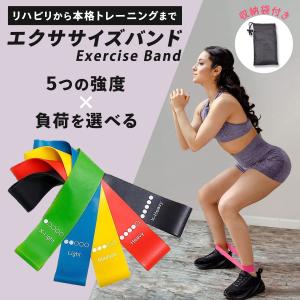 エクササイズバンド トレーニング チューブ 5本セット ヨガバンド ピラティス ダイエット 室内 リハビリ 体幹 筋トレ