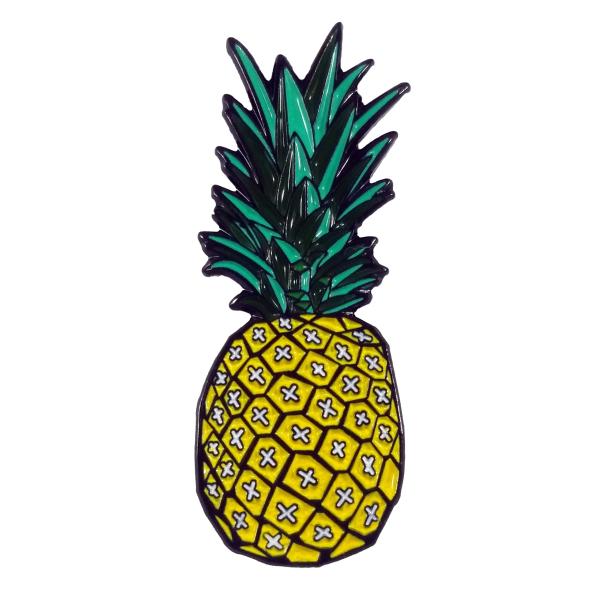 Tropical Geometric Pineapple 1.75 Tall Enamel pin