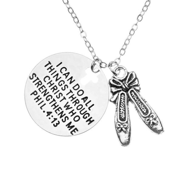 Dance Christian Necklace Faith I Can Do All Things...