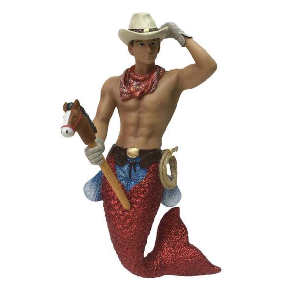 December Diamonds CowPoke Cowboy with Horse Merman...