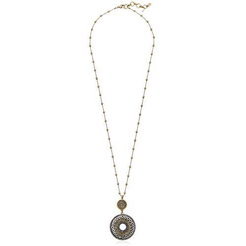 Lucky Brand Two Tone Tribal Pendant Necklace 30 + ...