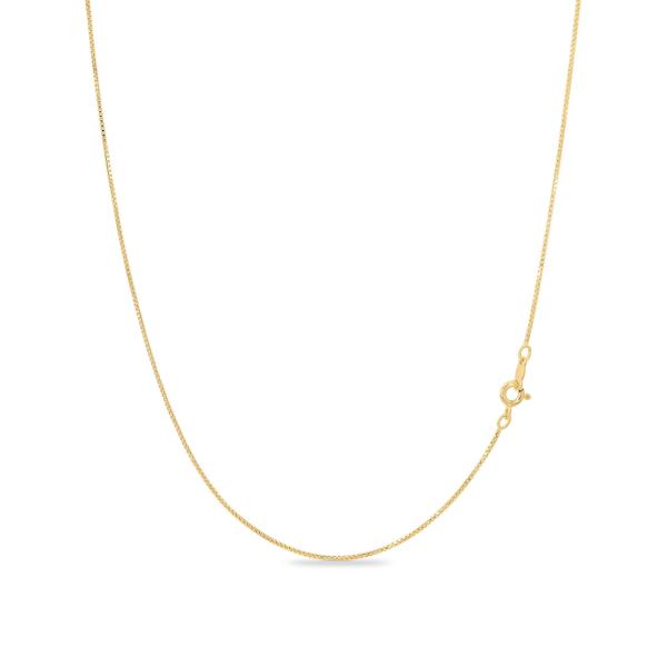 KEZEF 18k Gold Over Sterling Silver 1mm Box Chain ...